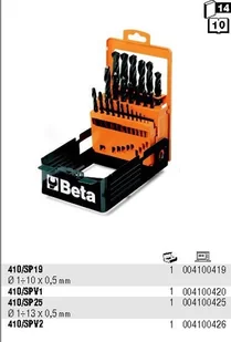 BETA KPL.WIERTEŁ 1-13X0.5MM 25SZT 410/SP25 - Wiertła - miniaturka - grafika 2