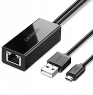 Kable USB - UGREEN karta micro Usb 100Mbps do Chromecast 1m cz - miniaturka - grafika 1