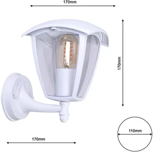 Milagro Biały Kinkiet Ogrodowy Fox White 1x E27 IP44 EKO3490 - Lampy ogrodowe - miniaturka - grafika 8