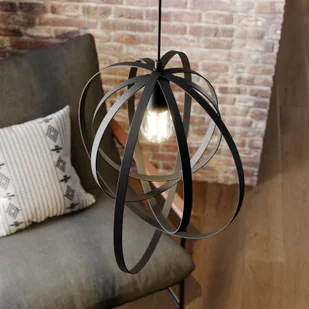 Euluna Lampa wisząca Ringo, 1-punktowa, czarna - Lampy sufitowe - miniaturka - grafika 5