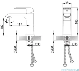 Omnires Sacramento bateria umywalkowa chrom/biały SC2310CRB | - Baterie umywalkowe - miniaturka - grafika 2