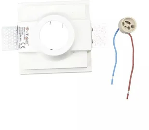 v-tac Oprawa Oczko V-TAC GIPS GU10 Wpuszczane Okrągła 120x120 Biała VT-776 - Oprawy, klosze i abażury - miniaturka - grafika 6