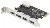 Kontrolery - Digitus Karta rozszerzeń/Kontroler USB 3.0 PCI Express 4xUSB 3.0 Chipset VL805 DS-30221-1 - miniaturka - grafika 1
