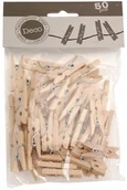 Środki do prania - Klamerki drewniane dekoracyjne zestaw MINI 50 szt 531005 - miniaturka - grafika 1
