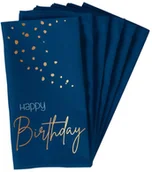 Dekoracje i nakrycia stołu na imprezę - Folat Serwetki urodzinowe granatowe Happy Birthday - 33 cm - 10 szt. F66002 - miniaturka - grafika 1