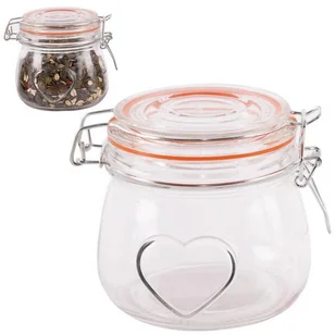 Słoik / pojemnik szklany patentowy BELA 0,5L SERCE 126549 - Pojemniki kuchenne - miniaturka - grafika 2