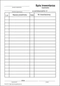 Druki akcydensowe - Firma krajewski Spis inwentarza A5 [Pu/K-372] Pu/K-372 - miniaturka - grafika 1
