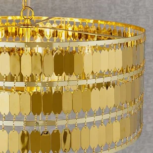 Endon LAMPA wisząca ELDORA 90299 Endon okrągła OPRAWA metalowa modernistyczny ZWIS na łańcuchu złoty 90299 - Lampy sufitowe - miniaturka - grafika 2