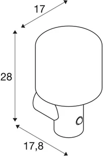 Spotline SLV OVALISK WL Sensor zewnętrzna oprawa ścienna LED kolor antracytowy przełącznik CCT 3000/4000 K 1004679 - Lampy ogrodowe - miniaturka - grafika 13
