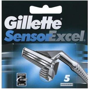Gillette Excel Sensor Wkłady Do Maszynki Wymienne Ostrza 5szt - Maszynki do golenia i wkłady - miniaturka - grafika 3