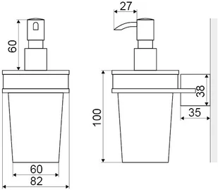 Excellent Kobo DOEX1706CR dozownik do mydła - Mydelniczki i dozowniki mydła - miniaturka - grafika 4