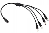 Adaptery i przejściówki - Rozgałęźnik zasilania DC 5.5x2.1 gniazdo + 4 wtyki - miniaturka - grafika 1
