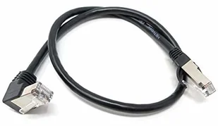 System-S System-S Kabel RJ45 LAN 0,5 m kątowy czarny 72190059 - Kable USB - miniaturka - grafika 2