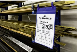 Durable Kieszeń magazynowa z paskami montażowymi Durable A4 pozioma 50 szt. 175107 - Artykuły do ekspozycji w sklepie - miniaturka - grafika 3