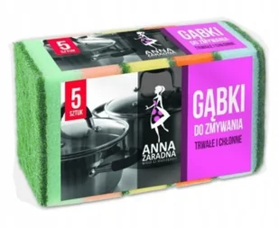 Anna Zaradna GĄBKI DO ZMYWANIA 5SZT, ANNA ZARADNA (AZ8-PG-5192) - Inne artykuły czyszczące - miniaturka - grafika 2