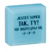 Kremy i maski do rąk - LaQ LaQ - Happy Soaps - Short Message Soap - Mydełko glicerynowe SMS - JESTEŚ SUPER LAQSMMSSU - miniaturka - grafika 1