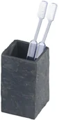 Kubki na szczoteczki do zębów - Wenko Pojemnik na szczoteczki do zębów Slate Rock, szary 6x11 cm - miniaturka - grafika 1