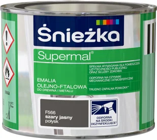 ŚNIEŻKA ŚNIEŻKA SUPERMAL EMALIA OLEJNO-FTALOWA POPIELATY JASNY POŁYSK RAL7047 0,2L q126000200R704700 - Emalie - miniaturka - grafika 4