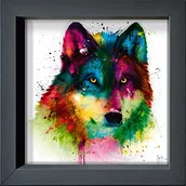 Ramki na zdjęcia - International Graphics International Graphics Oprawiona kartka pocztowa - MURCIANO, Patrice - "Wolf" - 16 x 16 cm - ramka w kolorze antracytowym IGPR 8553-34A - miniaturka - grafika 1