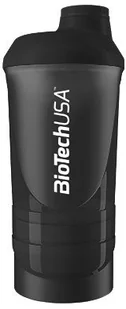 BioTech USA Shaker Wave, czarny, 600 ml + 200 ml + 150 ml - Shakery barmańskie - miniaturka - grafika 2