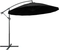 Parasole ogrodowe - vidaXL Parasol ogrodowy, wiszący, czarny, 3 m, słupek aluminiowy vidaXL - miniaturka - grafika 1