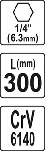 Yato PRZEDŁUŻKA ELASTYCZNA 1/4" x 300MM YT-14001 - Wkręty - miniaturka - grafika 6