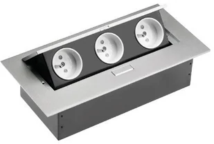 GTV Sp. z o.o. S.K.A Przedłużacz biurkowy 3x230V z uziemieniem aluminium AE- - Przedłużacze i rozgałęźniki - miniaturka - grafika 4