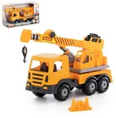 Samochody i pojazdy dla dzieci - POLESIE Samochód-dźwig żółty - miniaturka - grafika 1
