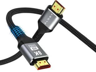 Alogy Kabel HDMI 2.1 Alogy 8K 60Hz 48GBps 3m Czarny 10338X1 - Adaptery i przejściówki - miniaturka - grafika 5