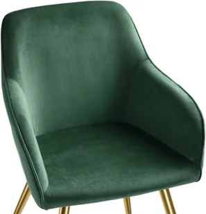 tectake krzesło Marilyn, aksamit złoty - ciemnozielony/złoty 403651 - Krzesła - miniaturka - grafika 4