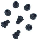 Akcesoria do słuchawek - Xcessor Triple Flange zatyczki do uszu z wysokiej jakości silikonu, kompatybilne z większością słuchawek dousznych, 4 pary, mały, czarny CG35162 - miniaturka - grafika 1