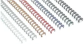 Grzbiety do bindownic - Argo Grzbiety do bindowania drutowe srebrne, 6,4 mm, 100 sztu - miniaturka - grafika 1