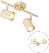 Lampy sufitowe - QAZQA Nowoczesny spot mosiądz 2-źródła światła - Jeana - miniaturka - grafika 1