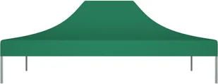 vidaXL Dach do namiotu imprezowego, 4 x 3 m, zielony, 270 g/m - Pawilony ogrodowe - miniaturka - grafika 3