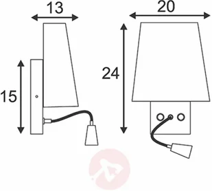 SLV Modna lampa ścienna COUPA z LED - Lampy ścienne - miniaturka - grafika 4