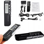 Podsłuchy - Dyktafon Cyfrowy 16GB 200 Godzin Vox Podsłuch MP3 - miniaturka - grafika 1