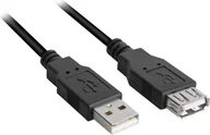 Kable USB - Sharkoon Kabel USB USB 2.0 przedłużacz black0.5 m - 4044951015399 - miniaturka - grafika 1