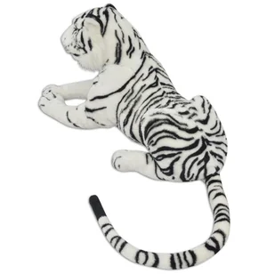 vidaXL vidaXL 80164 Tiger Toy Plush White XXL - Untranslated - Maskotki i pluszaki - miniaturka - grafika 3