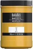 Farby i media malarskie - Liquitex Liquitex 8870372 Basics - farba akrylowa, monopigmentowane pigmenty artystyczne, światłoodporna, średnia lepkość, jakość archiwalna, wykończenie o jedwabistym połysku, doniczka 946 ml - złota 8870372 - miniaturka - grafika 1