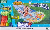 Baseny ogrodowe - Bunch O Balloons Bunch O Balloons Water slide Double lanes incl. 200 water balloons - Fast Fill - 4.8 Meter LIN60179 - miniaturka - grafika 1