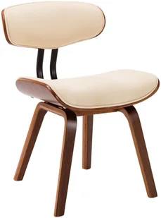 vidaXL Krzesła do jadalni, 4 szt., kremowe, gięte drewno i ekoskóra - Krzesła - miniaturka - grafika 3