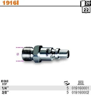BETA KRÓCIEC SZYBKOZŁĄCZA 1/4"",PROF.WŁOSKI 1916I/1/4 - Akcesoria pneumatyczne - miniaturka - grafika 2