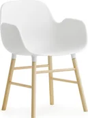 Figurki dekoracyjne - Normann Copenhagen Figurka dekoracyjna Form Miniature krzesło z podłokietnikami białe 390006 - miniaturka - grafika 1