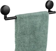 Wieszaki łazienkowe - Wenko Wieszak łazienkowy na ręczniki PAVIA Static-Loc czarny 24959100 - miniaturka - grafika 1
