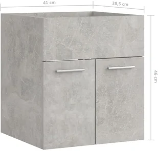 VidaXL Lumarko Szafka pod umywalkę, szarość betonu, 41x38,5x46 cm, płyta 804642 VidaXL - Meble łazienkowe - miniaturka - grafika 8