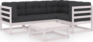 vidaXL 5-cz. zestaw wypoczynkowy do ogrodu, z poduszkami, lita sosna 3076600 - Meble ogrodowe - miniaturka - grafika 2