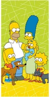 Okrycia kąpielowe dla dzieci - Ręcznik kąpielowy The Simpsons family green 02, 70 x 140 cm - miniaturka - grafika 1