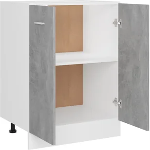 vidaXL Szafka kuchenna, szarość betonu, 60x46x81,5 cm, płyta wiórowa 801192 - Szafki kuchenne - miniaturka - grafika 5