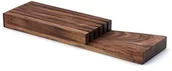 Akcesoria do sztućców - Continenta blok noży do szuflad z drewna akacja rdzeń, uchwyt na nóż o wysokiej jakości stali szlachetnej, blok noży do szuflady na 5 noży, rozmiar: 39 x 11 x 3,5 cm 4873 - miniaturka - grafika 1