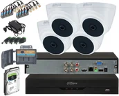 Zestawy do monitoringu - Dahua Zestaw monitoring 4 Kamery HAC-T1A21-0280B Full HD 2Mpx 2.8 mm IR-20m HAC-T1A21-0280B/XVR5104HS-I2 - miniaturka - grafika 1
